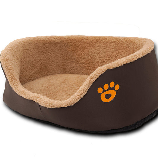 Soft Warm Wool Pet Sofa Round Shape